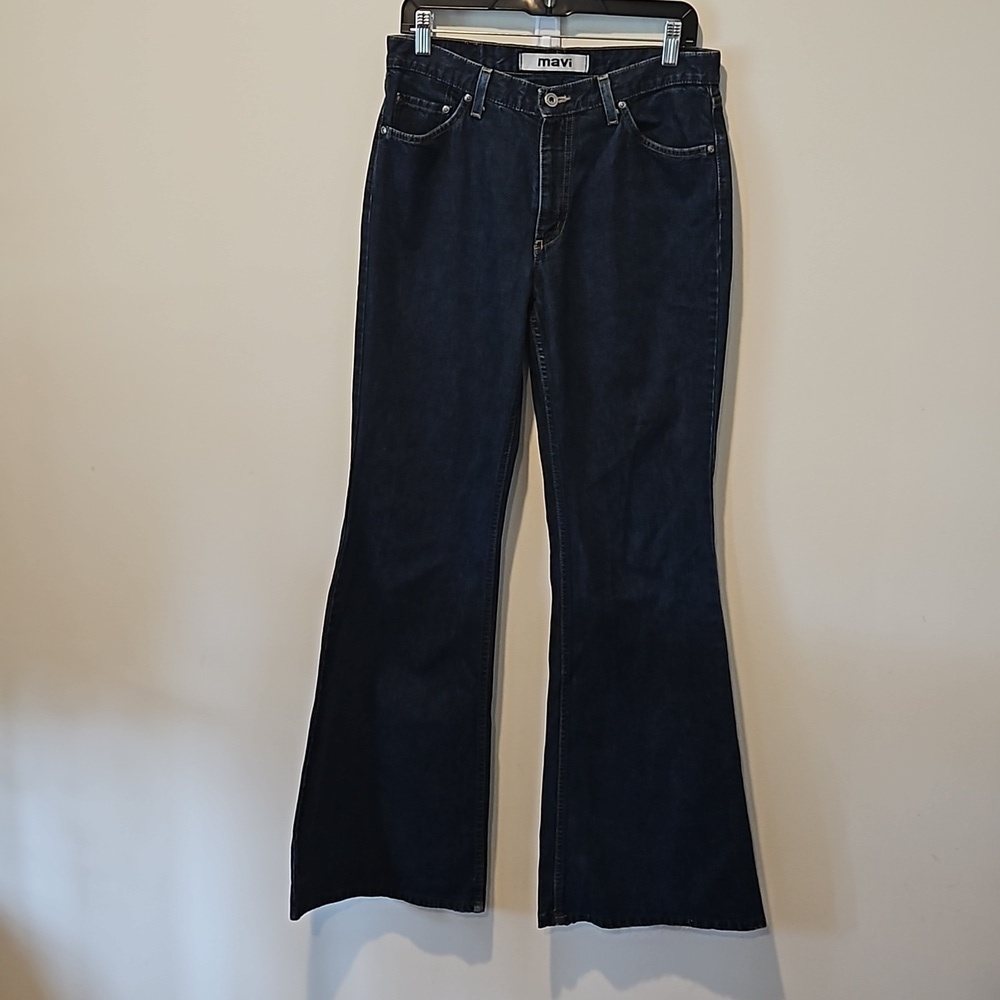 MAVI WOMEN'S MAGGIE BELL BOTTOM JEANS NO STRETCH RAW HEM SIZE 31/34